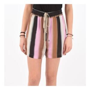 nwt Rick Owens Phlegethon SS21 Bela Zipped Shorts US 2 IT 38 Gradient Striped